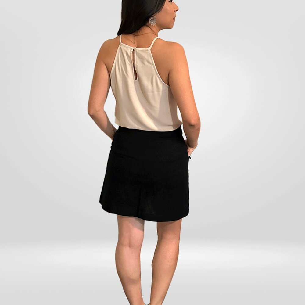 Fringe Beige Top with Racerback Design - Picture 3 of 4